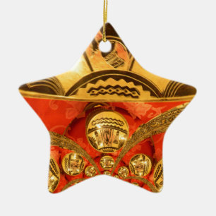 Ornamento De Cerâmica Arte tradicional africana ouro