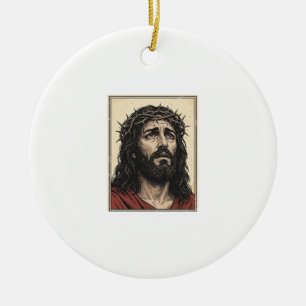 Ornamento De Cerâmica Arte Vetorial de Retrato Religioso da Coroa de Esp