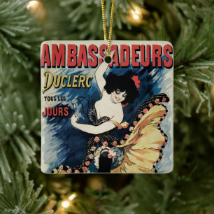 Ornamento De Cerâmica Arte Vintage Art Nouveau, Dançarina Flamenca Espan