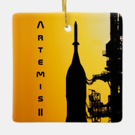 Ornamento De Cerâmica Artemis II para a Plataforma de Lançamento