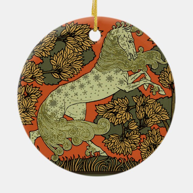 Ornamento De Cerâmica Artesanatos de Artes Medievais dos Cavalos Nouveau (Traseira)