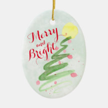 Artsy Watercolor Foto da Árvore de Natal