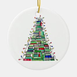 Ornamento De Cerâmica Árvore 2017 do livro de Natal