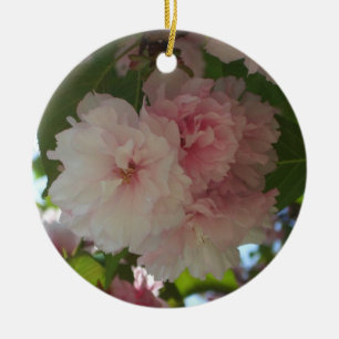 Ornamento De Cerâmica Árvore de cereja I Primavera Floral com duas flor