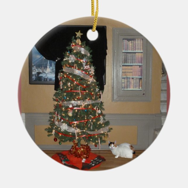 Ornamento De Cerâmica Árvore de Natal (Frente)