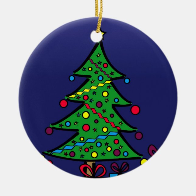 Ornamento De Cerâmica árvore de Natal (Frente)