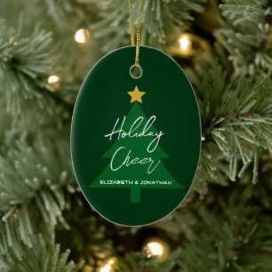 Ornamento De Cerâmica Árvore de Natal Alegria de Fim de Ano