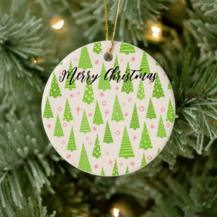 Ornamento De Cerâmica Árvore de Natal Bastante Decorada