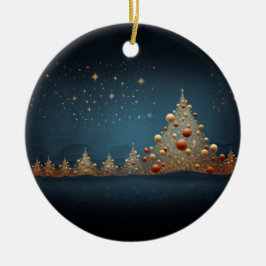 Ornamento De Cerâmica Árvore de Natal com Espumação 5