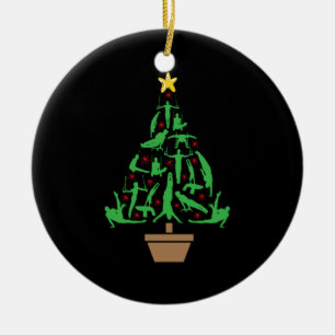 Ornamento De Cerâmica Árvore de Natal da ginástica masculina