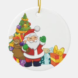 Ornamento De Cerâmica Árvore de Natal de Papai Noel