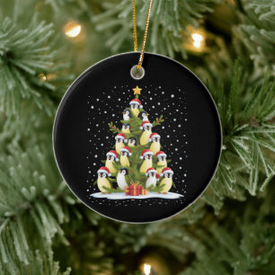 Ornamento De Cerâmica Árvore de Natal de Pinguim Fofo Festa Divertida