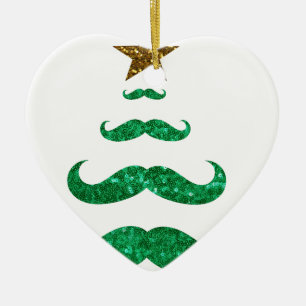 Ornamento De Cerâmica árvore de natal do bigode
