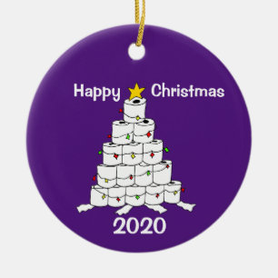 Ornamento De Cerâmica Árvore de Natal do Toilet Roll 2020