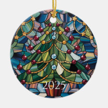 Árvore de Natal em Vidro Colorido Estilo Tiffany A