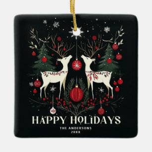 Ornamento De Cerâmica Árvore de Natal Escandinava Quente