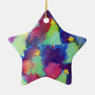 Ornamento De Cerâmica ÁRVORE DE NATAL Estrela