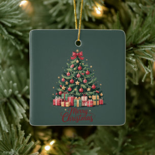 Ornamento De Cerâmica Árvore de Natal Feliz Feriado de Inverno Natal Fer