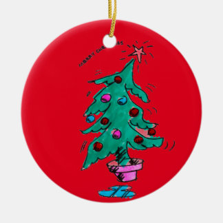 Ornamento De Cerâmica Árvore de Natal - Feliz Natal