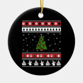 Ornamento De Cerâmica Árvore de Natal Fingado no Natal