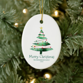 ORNAMENTO DE CERÂMICA ÁRVORE DE NATAL MODERNA