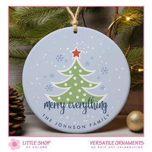 Ornamento De Cerâmica Árvore de Natal Moderna Feliz Tudo