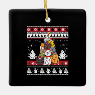 Ornamento De Cerâmica Árvore de Natal para Gatos
