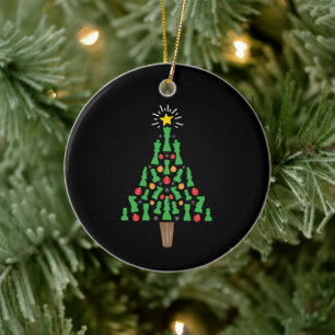 Ornamento De Cerâmica Árvore de Natal Peça de Xadrez