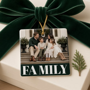 Ornamento De Cerâmica Árvore de Natal Personalizada da Família Moderna