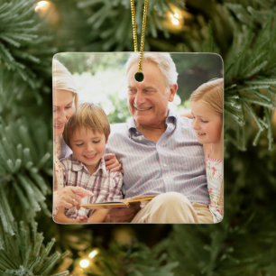 Ornamento De Cerâmica Árvore de Natal Personalizada de Dois Lados com Du