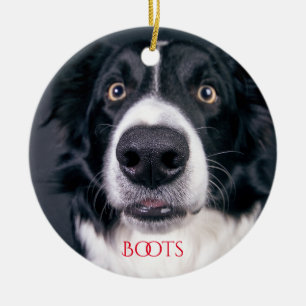 Ornamento De Cerâmica Árvore de Natal Personalizada de Fotos para Cães