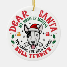 Ornamento De Cerâmica Árvore de Natal Personalizada do Cão-Terrier