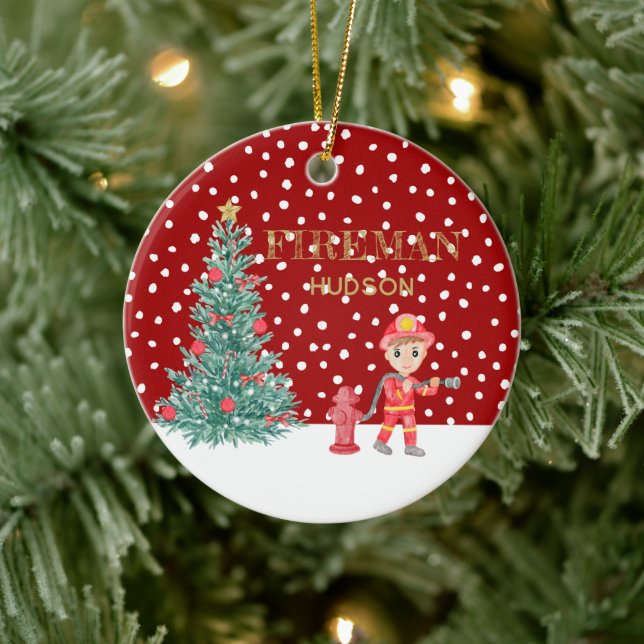 Ornamento De Cerâmica Árvore de Natal Personalizada para o Bebê (Árvore)