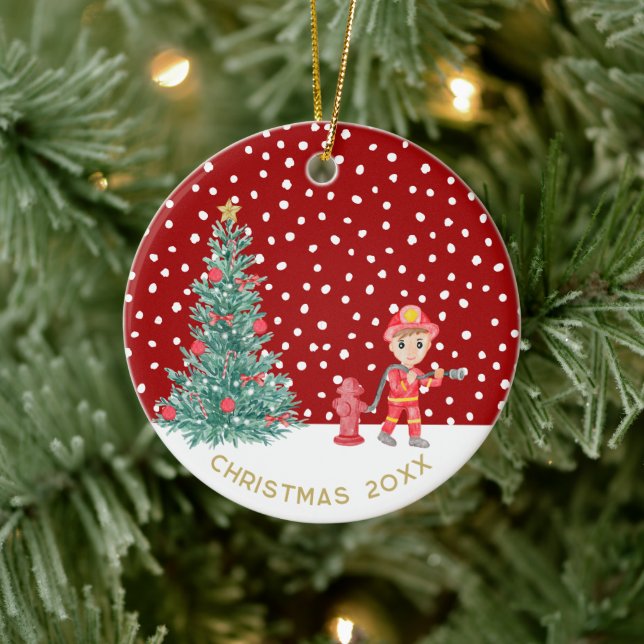 Ornamento De Cerâmica Árvore de Natal Personalizada para o Bebê (Árvore)