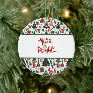 Ornamento De Cerâmica Árvore de Natal, presentes, cana doce