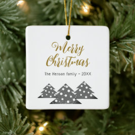 Ornamento De Cerâmica Árvore de Natal Roteiro Minimalista Família Festiv