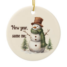 Árvore de Natal Sarcastic Vintage Snowman