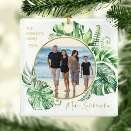 Ornamento De Cerâmica Árvore de Natal Tropical Havaiana Mele Kalikimaka