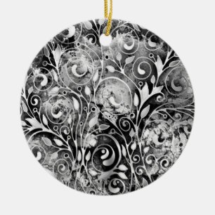 Ornamento De Cerâmica Árvore De Vida - Espirais Deixam Estilo Grunge 1