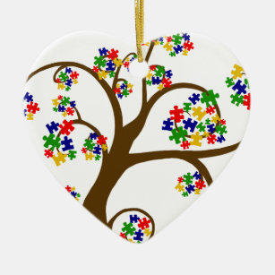 Ornamento De Cerâmica Árvore do autismo de vida
