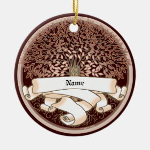 Ornamento De Cerâmica Árvore genealógica da família