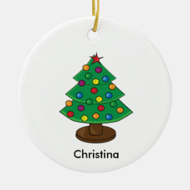 Ornamento De Cerâmica Árvore Natal de três níveis personalizada