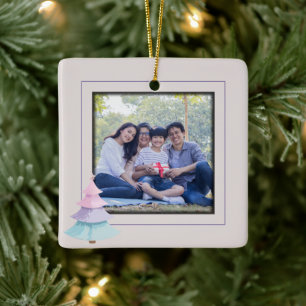 Ornamento De Cerâmica Árvore Natal Pastel