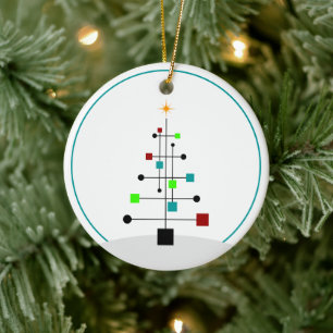 Ornamento De Cerâmica Árvore Natal - Retro de Meio século