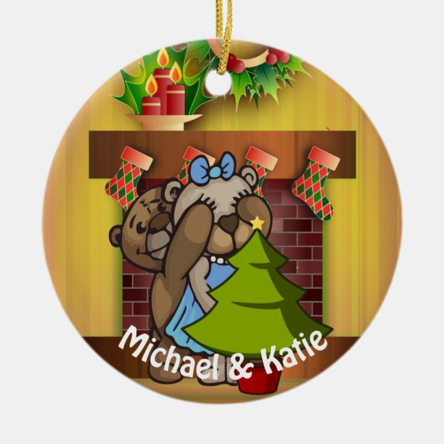 Ornamento De Cerâmica Árvore Natal Surpresa (Frente)