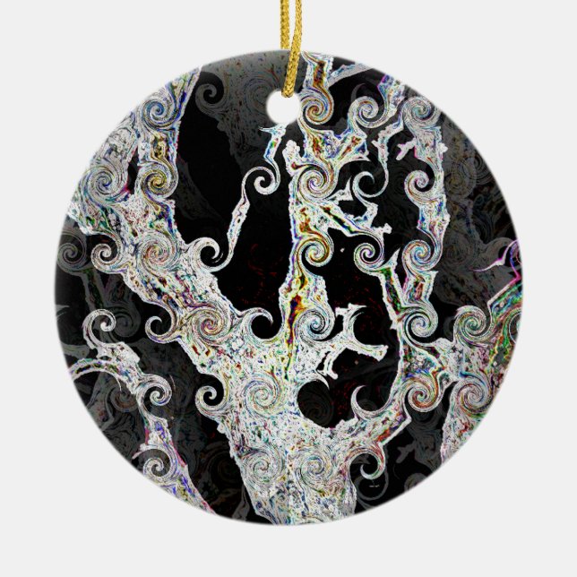 ORNAMENTO DE CERÂMICA ÁRVORES (Frente)