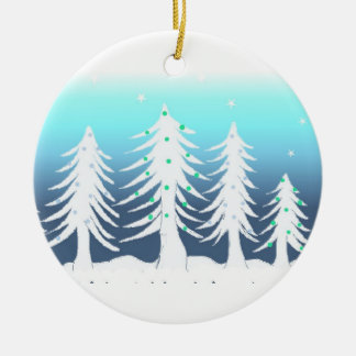 Ornamento De Cerâmica Árvores de Natal Brancas