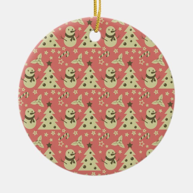 Ornamento De Cerâmica Árvores de Natal holandesas (Frente)