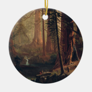 Ornamento De Cerâmica Árvores Redwood Gigantes da Califórnia Albert Bier
