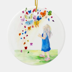 Ornamento De Cerâmica As borboletas de Maggie